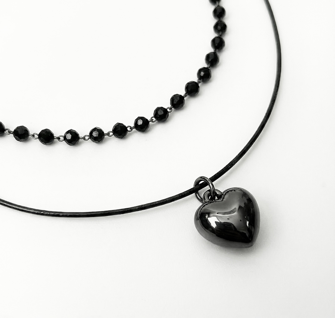 Колье Мармалато, цвет черный #5