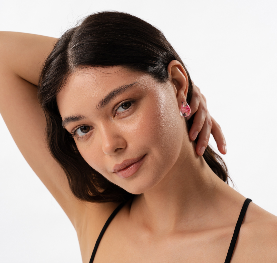 Серьги Мармалато, цвет прозрачный-розовый #2