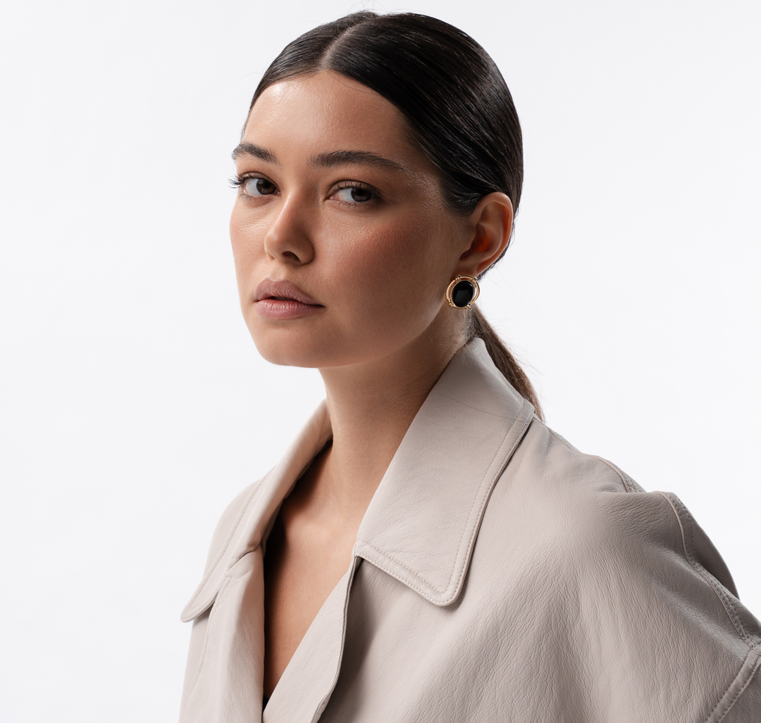 Серьги Мармалато, цвет золото-черный #3