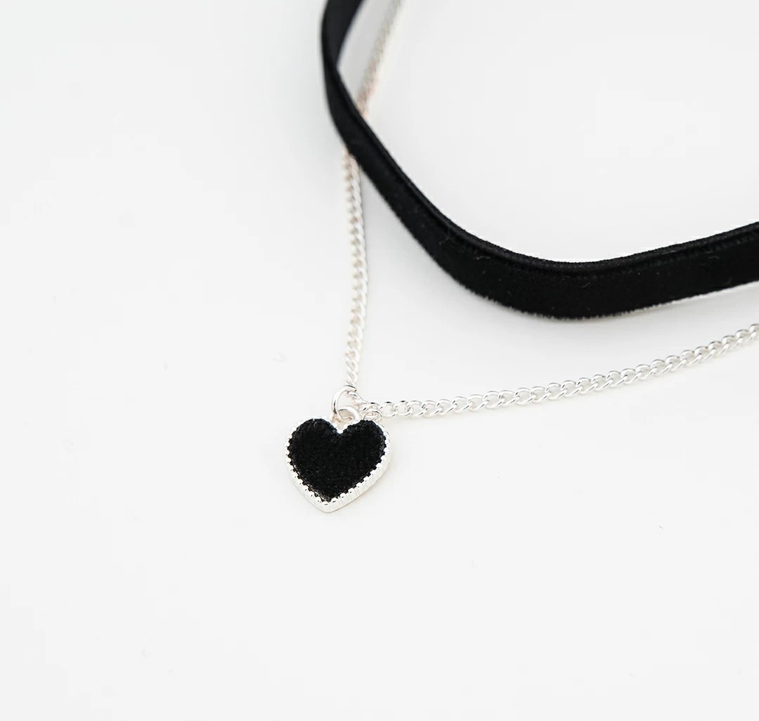 Чокер Мармалато, цвет черный-белое серебро #5