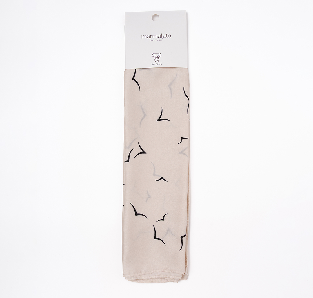 Платок Мармалато, цвет бежевый-черный #5