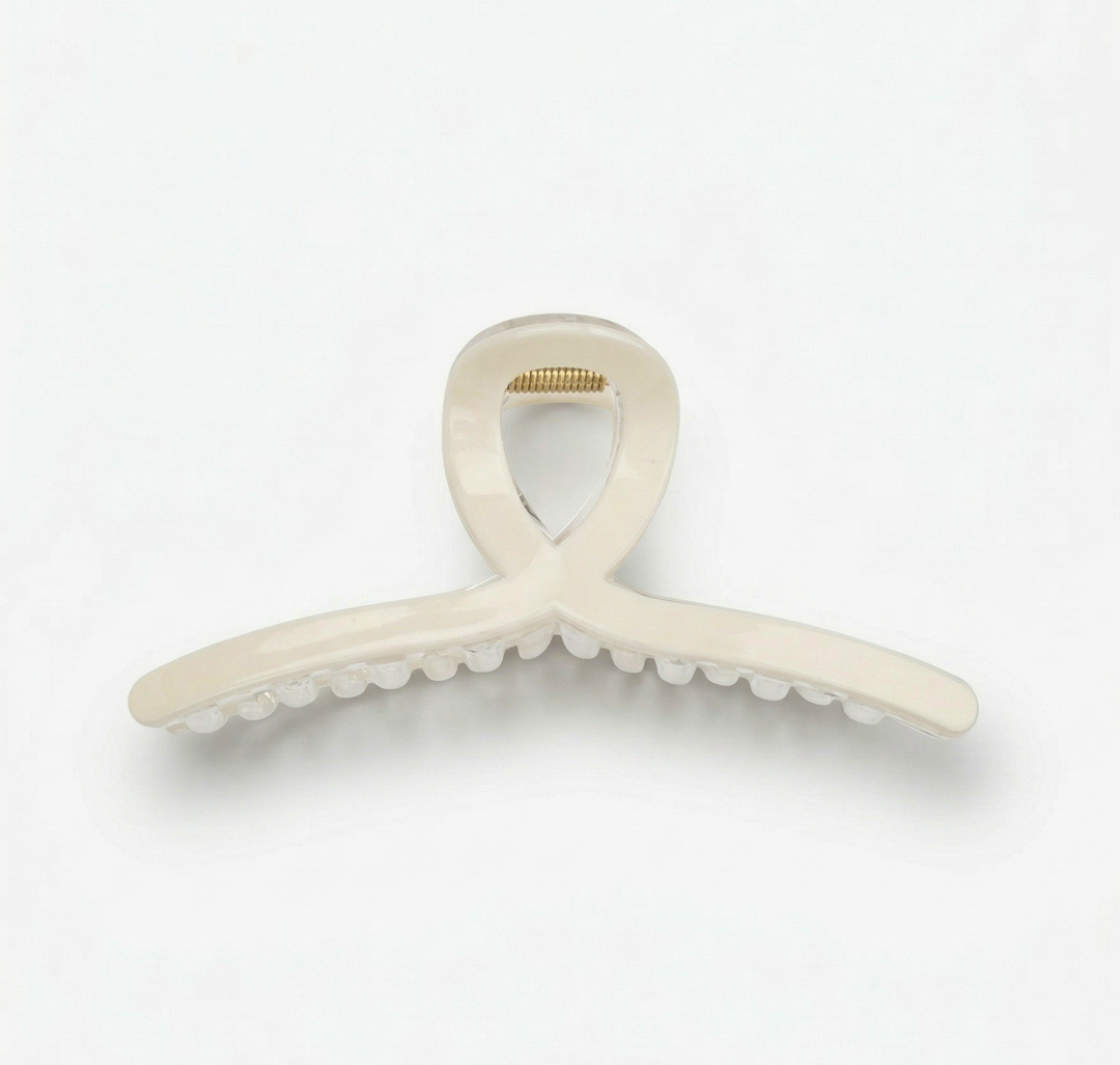 Заколка-краб Мармалато, цвет молочный-прозрачный #3