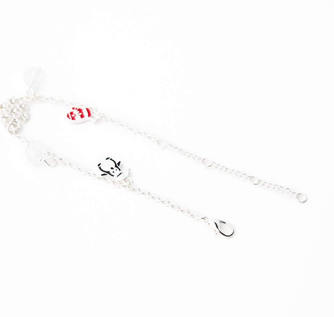 Браслет Мармалато, цвет Белое серебро-красный-мультиколор #3