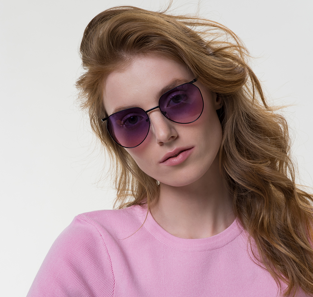 Очки солнцезащитные с поляризацией черные-фиолетовые Мармалато, цвет черный-фиолетовый-розовый #1