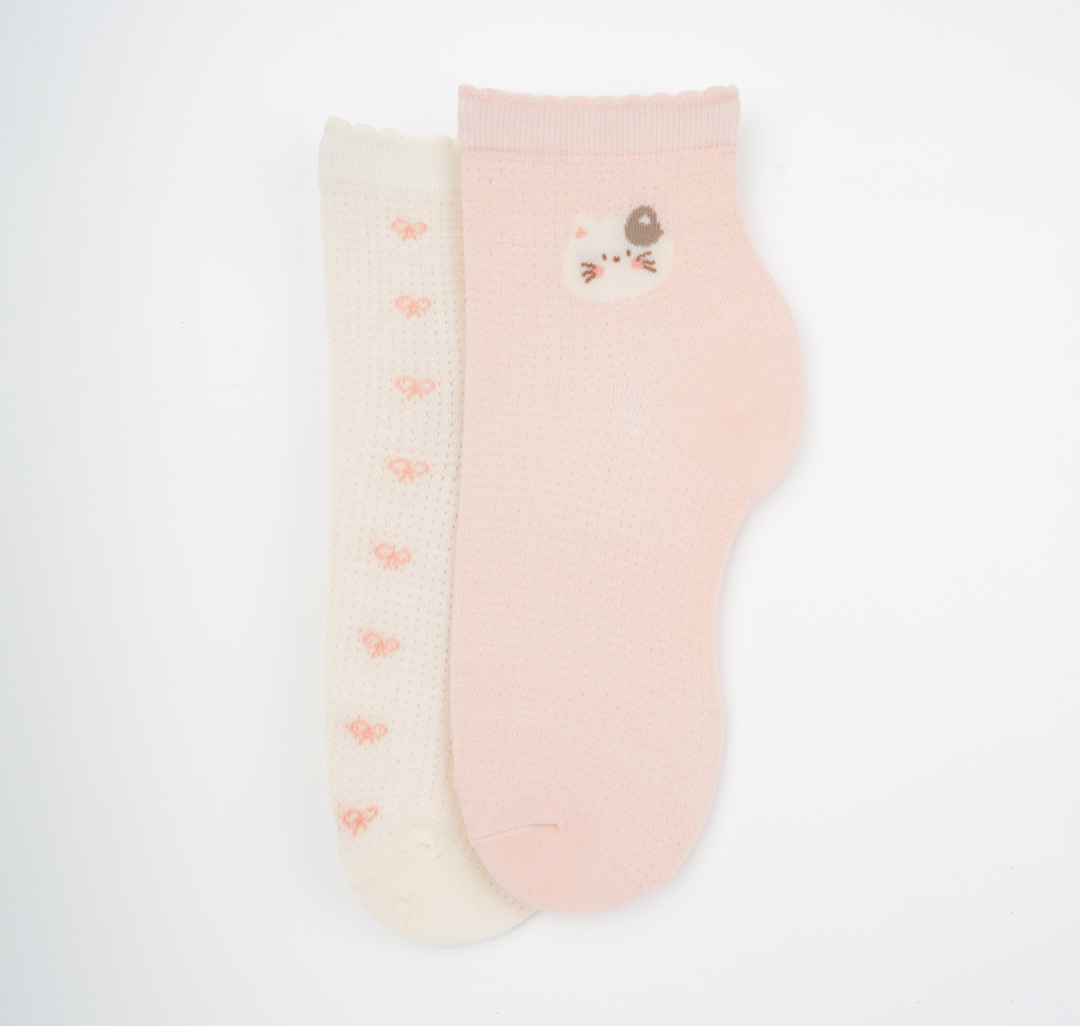 Носки (2 пары) Мармалато, цвет молочный-розовый #1