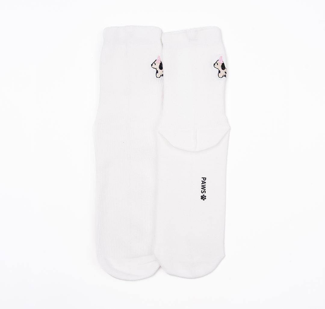 Носки (1 пара) Мармалато, цвет белый-черный-розовый #3