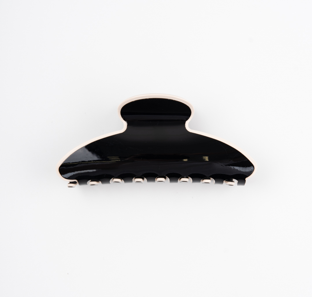 Заколка-краб Мармалато, цвет черный-молочный #3