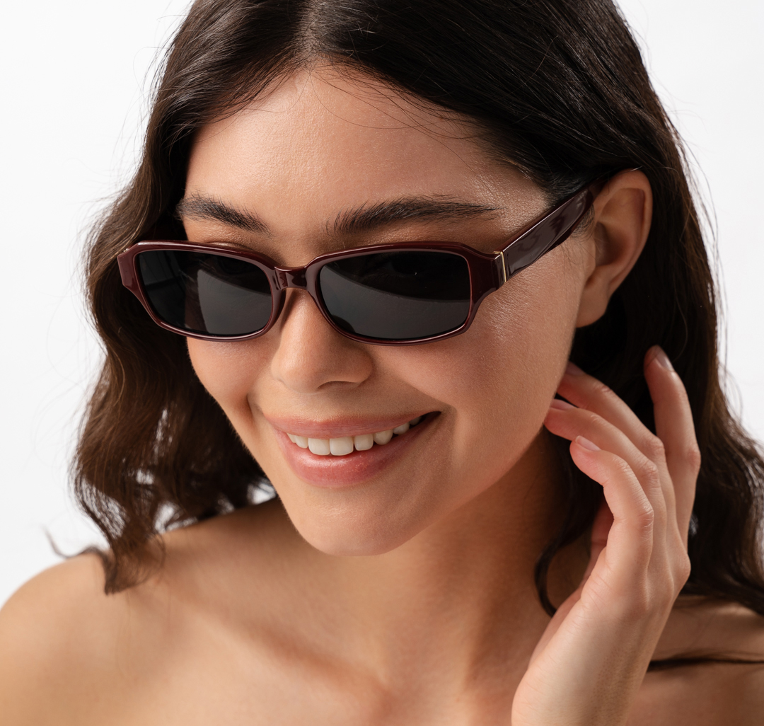 Очки с чехлом Мармалато, цвет винный-золото #1