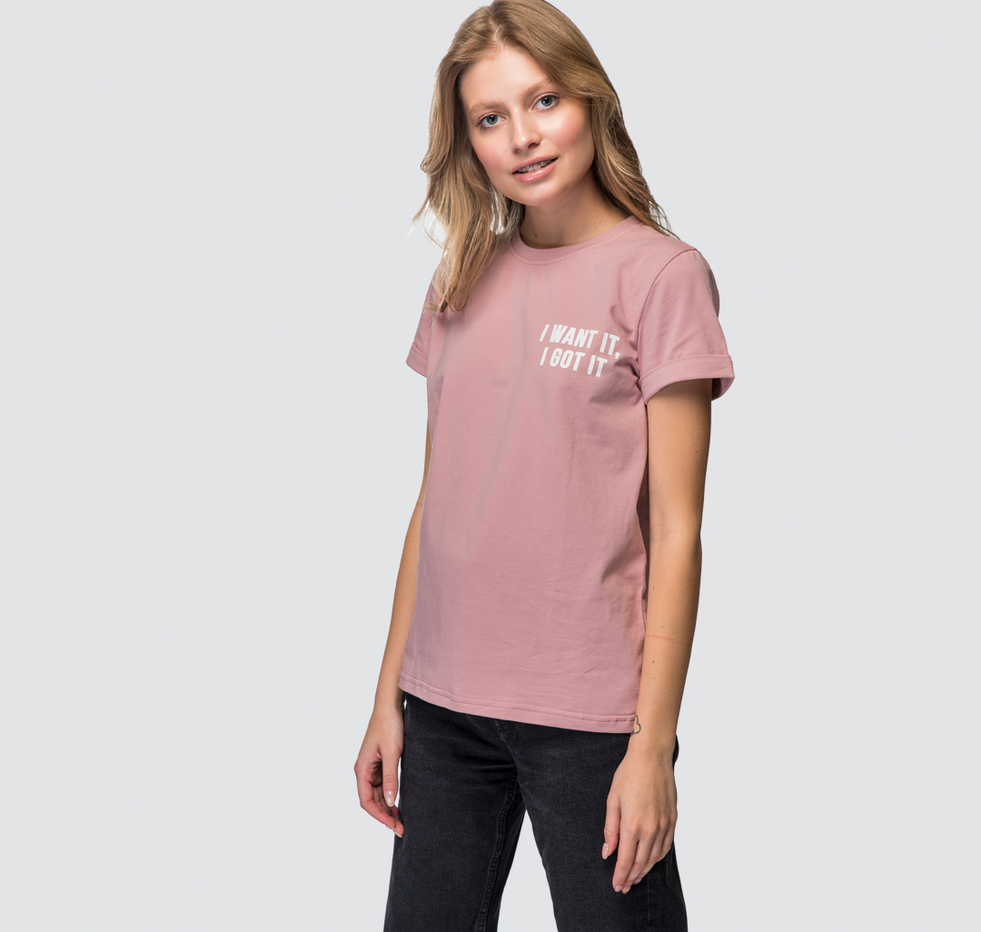 Женская футболка с принтом Мармалато, цвет Пудровый-белый #1