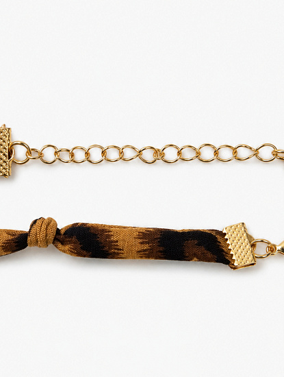 Колье 1235-172 153939 цвет бежевый-золото-мультиколор — фото №6