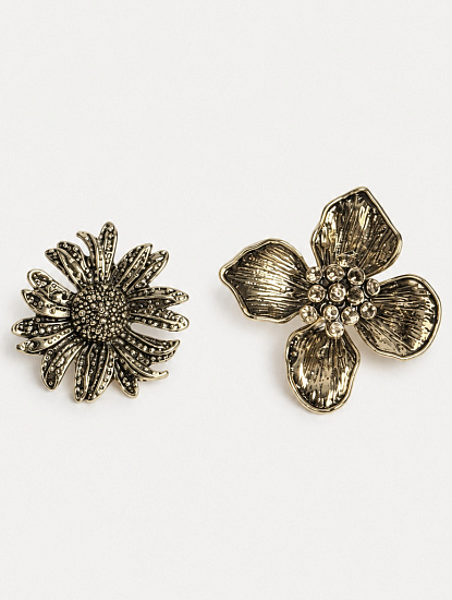 Набор брошей (2 шт) 1235-190 154989 цвет золото-прозрачный — фото №4