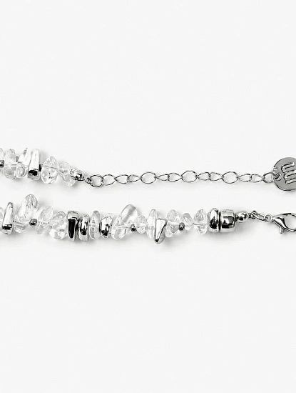Колье 1235-205 155794 цвет прозрачный-белое серебро — фото №6