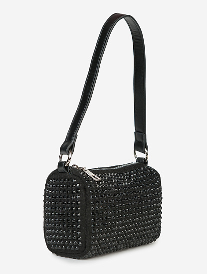 Черная сумка-кошелек с длинным плечевым ремнем