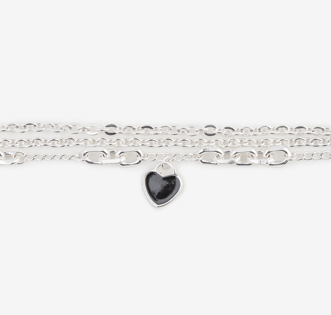 Набор браслетов (3 шт) Мармалато, цвет Серебро-черный #1