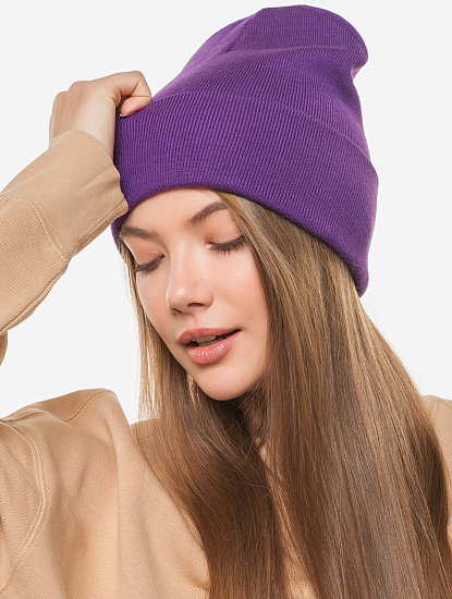 Фиолетвая шапка женская